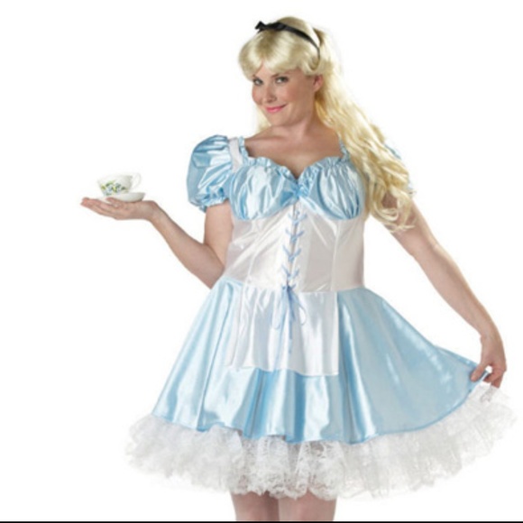 Alice in wonderland Woman Adult PLUS Costume NWT - Picture 2 of 4